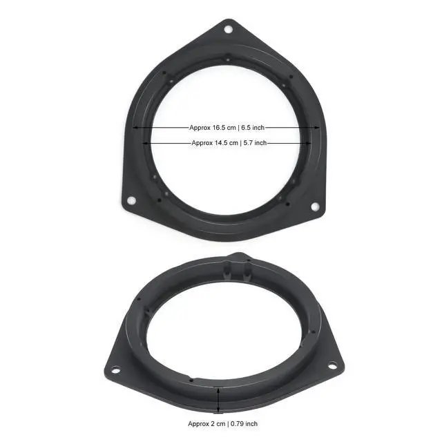 Alt view image 4 of 7 - 6.5" Aftermarket Plastic Black Speaker Adapter. Fitted for Toyo ta Avalon, Corolla, Highlander, Prius, RAV, Solara, Tacoma, Venza, Yaris, Crown, Reiz, BYD F3