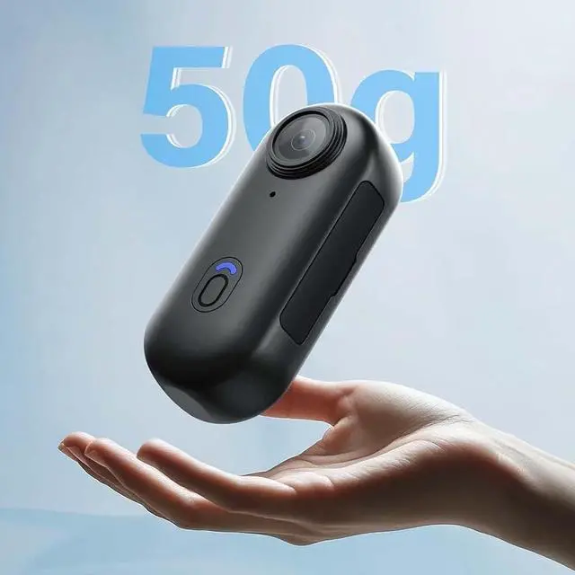 Alt view image 2 of 7 - 4K Mini Action Camera, Included 64GB, Wearable Camera with 360°Rotatable Clip & Magnetic Clip, 120 Minutes for Recording, for Lecture, Traveling, Pet Walking and Outdoors Activities JS-10B