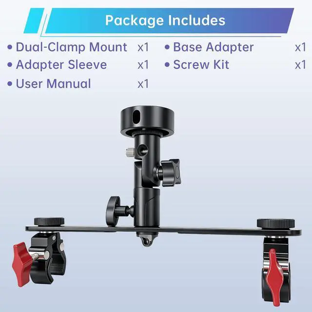 Alt view image 7 of 7 - Starlink Mini Mount Dual Clamp Pole Mount Kit Aluminum | Dual-clamp Starlink Mini mount with aluminum design. Fits RV roof racks, poles and outdoor setups for stable installation