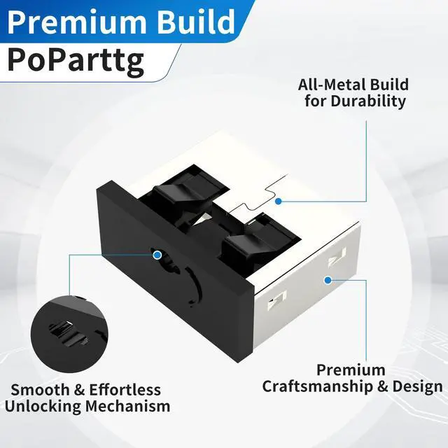 Alt view image 7 of 7 - 50-Pack USB Port Lock with 3 Key, Metal USB-A Port Blocker,Security Data Protection for PC Laptop, Anti-Theft USB Lock, Dust & Moisture Proof Type-A Connector Cover,Removable (Black