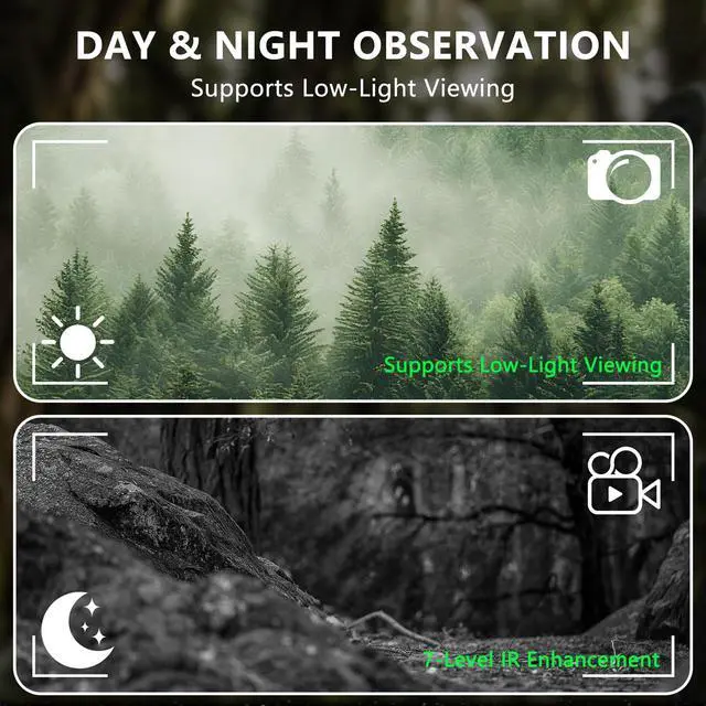 Alt view image 4 of 7 - 4K Digital Night Vision Binoculars, 10X Zoom, 2.8" HD Display | 4K Digital Night Vision Binoculars with 2.8" HD Screen, 10X Zoom, 1080P Video, Rechargeable Battery, Outdoor Gift Idea