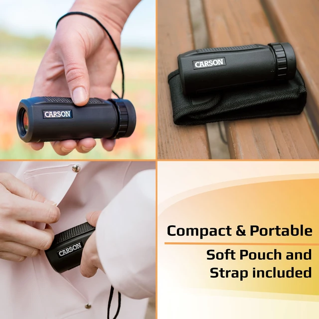 Alt view image 2 of 7 - BlackWave 10x25mm Waterproof Monocular, Black (WM-025)
