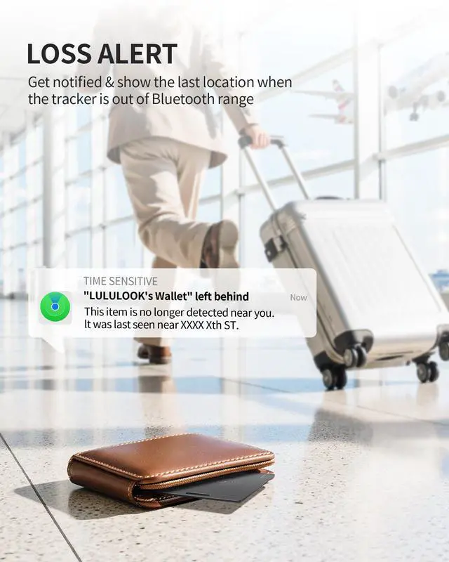 Alt view image 4 of 7 - 3-Pack 2026 Air Card Tag Tracker Wallet Tracker Card (iOS Only), Black | 0.07in Ultra Slim, Wireless Rechargeable, IP68 Waterproof, GPS Smartcard Tracker for Wallet Passport for Luggage Tags