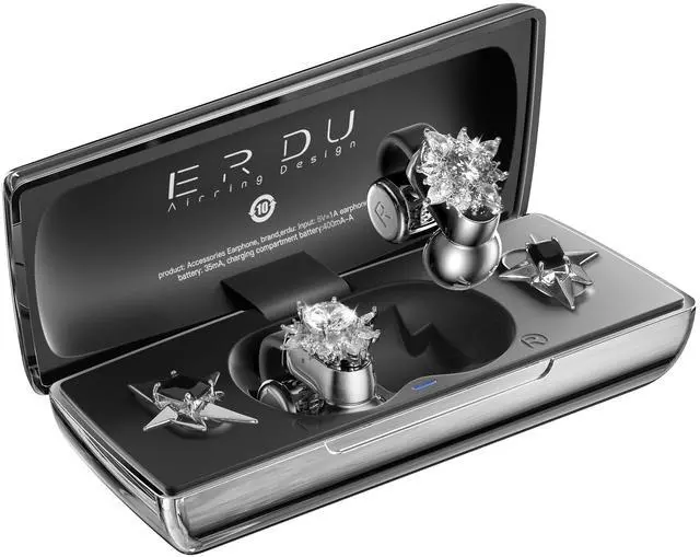 Main image of Starry Ear Cuff Wireless Headphones, Jewelry Open Ear Clip-on Earbuds, 30H Playtime, Bluetooth 6.0 Earring Earphones for Women, 2 Pairs Interchangeable Magnetic Crystals