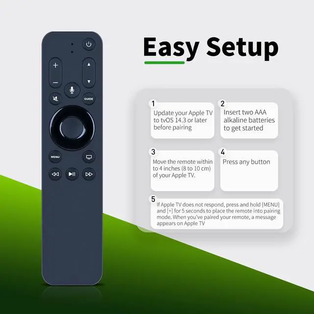 Alt view image 4 of 7 - URC1110 Replacement Remote for Apple TV 4K A1842 | Compatible with MagentaTV Remote, Supports Siri Voice, Backlit Button