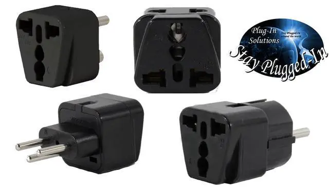 Alt view image 3 of 6 - US to South Africa Travel Adapter Plug for USA/Universal to Africa Type M N D E (C/F) AC Power Plugs Pack of 4