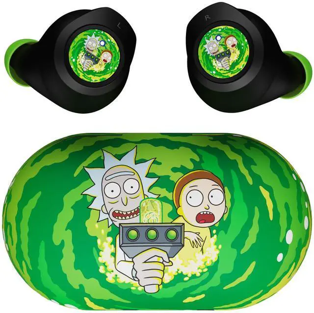 Main image of Rick and Morty Portal Wireless Bluetooth Earbuds with Charging Case, Built-in Mic, 30 Hr Playtime, Officially Licensed| Rick and Morty Gifts for Men, Women, Teens and All Fans (Rick and Morty Portals)