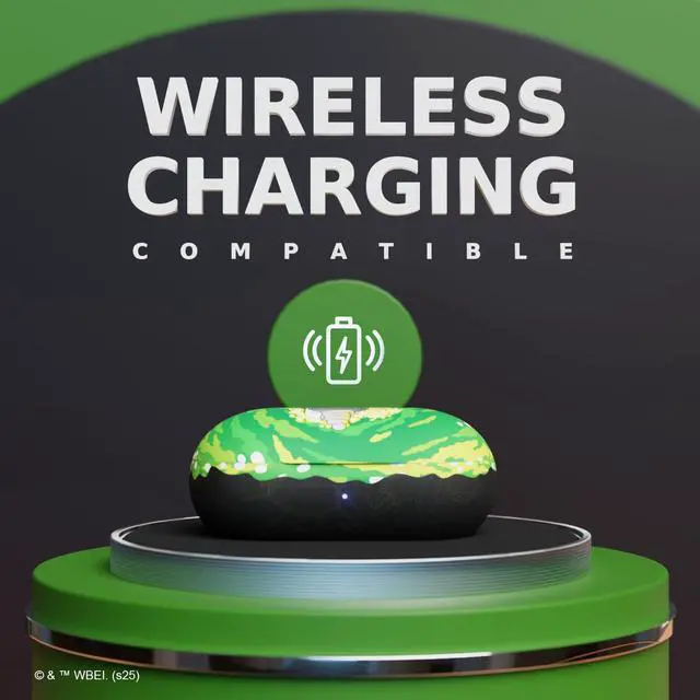 Alt view image 5 of 7 - Rick and Morty Portal Wireless Bluetooth Earbuds with Charging Case, Built-in Mic, 30 Hr Playtime, Officially Licensed| Rick and Morty Gifts for Men, Women, Teens and All Fans (Rick and Morty Portals)