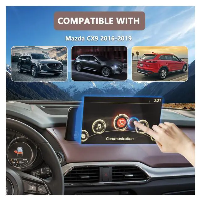 Alt view image 3 of 7 - NEW 8" Touch Screen Glass Digitizer Navigation Radio Compatible with Mazda CX-9 2016-2019 Replaces# TK48-611J0,TK49-611JA,TK49-61-1J0a,TK49-611J0-B