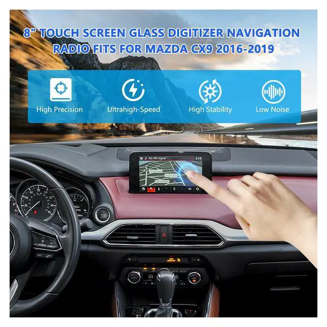 Alt view image 2 of 7 - NEW 8" Touch Screen Glass Digitizer Navigation Radio Compatible with Mazda CX-9 2016-2019 Replaces# TK48-611J0,TK49-611JA,TK49-61-1J0a,TK49-611J0-B