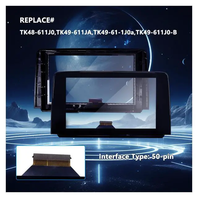 Alt view image 5 of 7 - NEW 8" Touch Screen Glass Digitizer Navigation Radio Compatible with Mazda CX-9 2016-2019 Replaces# TK48-611J0,TK49-611JA,TK49-61-1J0a,TK49-611J0-B