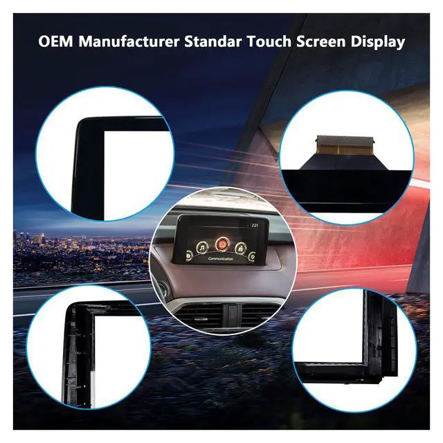 Alt view image 6 of 7 - NEW 8" Touch Screen Glass Digitizer Navigation Radio Compatible with Mazda CX-9 2016-2019 Replaces# TK48-611J0,TK49-611JA,TK49-61-1J0a,TK49-611J0-B