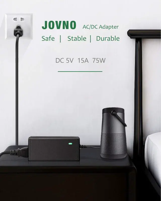 Alt view image 2 of 6 - DC Power Cord 5V Power Supply 15A AC Adapter 100-240V to 5V DC Power Supply | 5 Volt 10A 8A 6A 5A RGB LED Driver Barrel Plug 5.5x2.5mm for Christmas Lights WS2812B WS2811 WS2813 SK6812 LED Strip Light