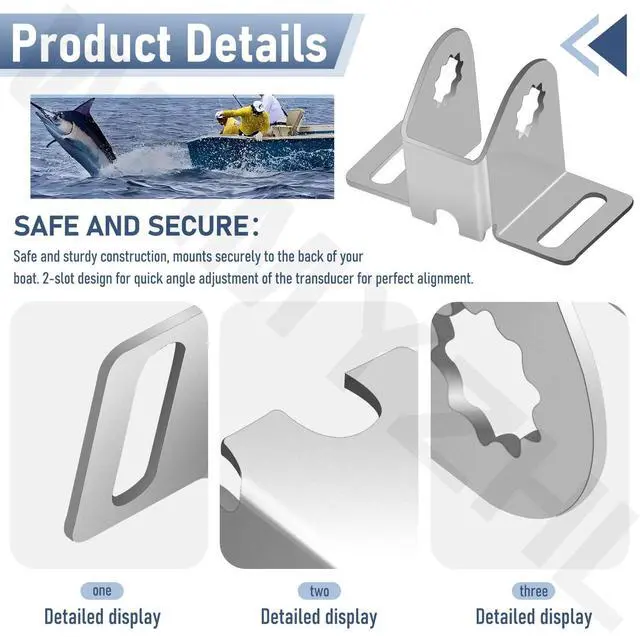 Alt view image 3 of 7 - 000-14193-001 Transom Mount Bracket for Lowrance TripleShot Transducer