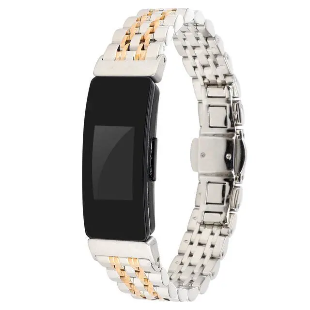 Alt view image 2 of 4 - Metal Bands Compatible with Fitbit Inspire HR and Fitbit Inspire 2 for Women Men, Stainless Steel Jewelry Replacement Bracelet Bangle Wristbands