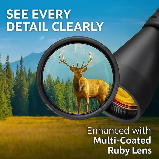 Alt view image 4 of 7 - 10-30x60 Gladiator Zoom Binoculars Long Range Binoculars for Bird Watching, Stargazing & Hunting, Multi-Coated Lenses, Tripod Compatible