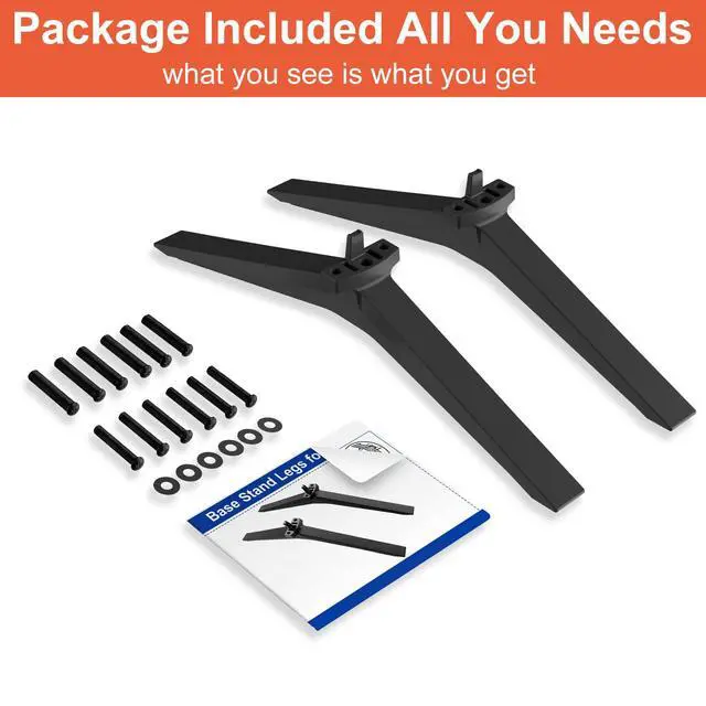 Alt view image 6 of 7 - TV Base Stand for LG TV Legs, Only for 70UP8070 70UQ7070 70UQ7590 75UP8070 75UQ7590 86UQ7590 86UQ8000 70UQ8000 75UQ8000 75NANO90UNA 82UP8770 86UP8770 86UQ7070 86NANO90UNA MAM660025 with Screws, Black