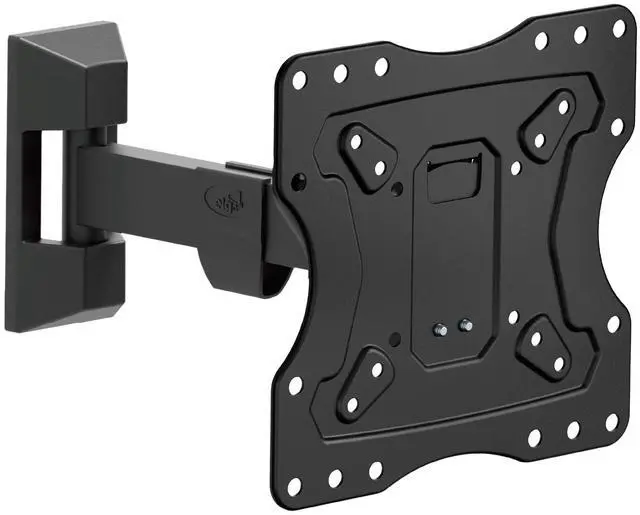 Main image of Full Motion TV Wall Mount, 12"-42" TVs up to 66.1 lbs, Swivel, Tilt, 10" Reach, VESA 75x75 to 200x200mm, Pre-Assembled, Bubble Level, Carbon Steel, Black