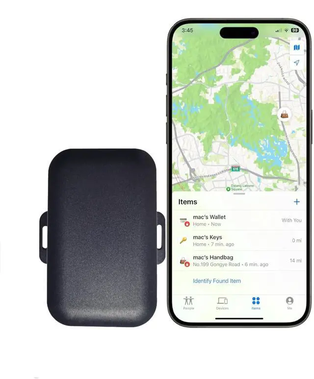 Main image of 10 Years Long Life Battery GPS Tracker Item Finder, find car in Parking lot, no Subscription for Vehicles car ebike Truck Luggage School Bag Asset(iPhone)