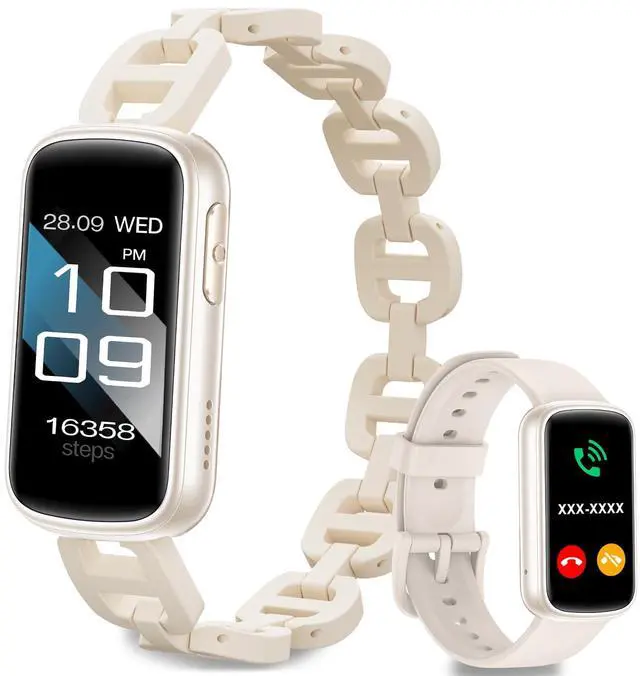 Main image of Smart Watches for Women,Fitness Trakcer with Bluetooth Call, Heart Rate/Sleep Monitor/Calories/Blood Pressure,130+ Sports Modes 1.47'' Smartwatch for Android iPhone,IP68 Waterproof,2Bands,Starlight