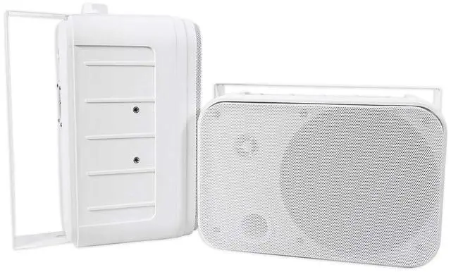 Alt view image 4 of 7 - HP65S-8 6.5" White Outdoor/Indoor Home Audio Speakers, 6-Pack | 500W Peak/160W RMS, IPX44 Waterproof, Swivel Bracket, 8 Ohm, Stainless Steel Grill, Bass Reflex Port, 2-Way