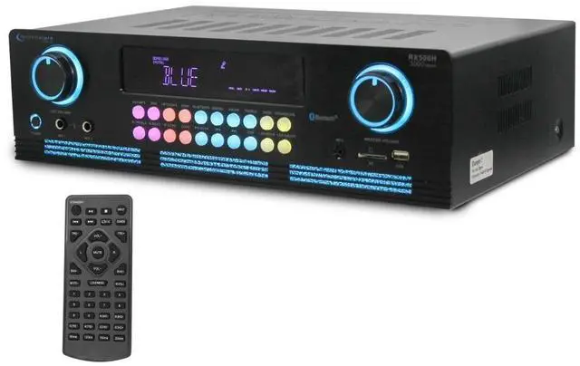 Main image of 2000-Watt Bluetooth Stereo Power Amplifier | Digital Spectrum Display, Cooling Fan, Versatile Inputs, Karaoke Features, and Remote Control for Ultimate Audio Control