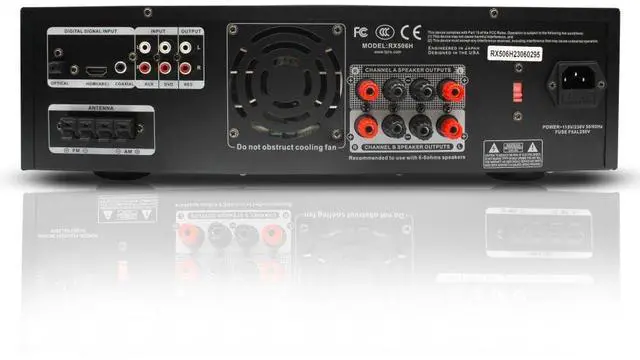Alt view image 3 of 7 - 2000-Watt Bluetooth Stereo Power Amplifier | Digital Spectrum Display, Cooling Fan, Versatile Inputs, Karaoke Features, and Remote Control for Ultimate Audio Control