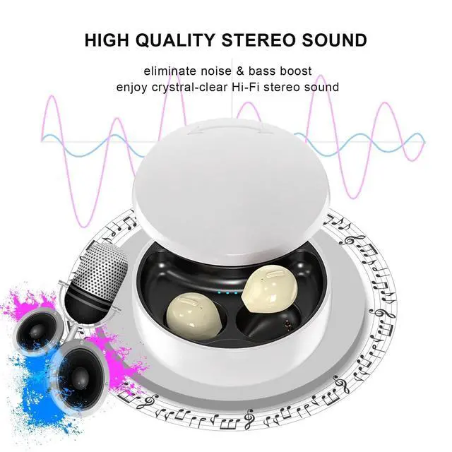 Alt view image 6 of 6 - Nude Invisible Hidden Smallest Earbuds Small Wireless Bluetooth Mini Micro Tiny Ear Buds Sleep Earbuds for Work Sleepping Buds Invisible Earphones