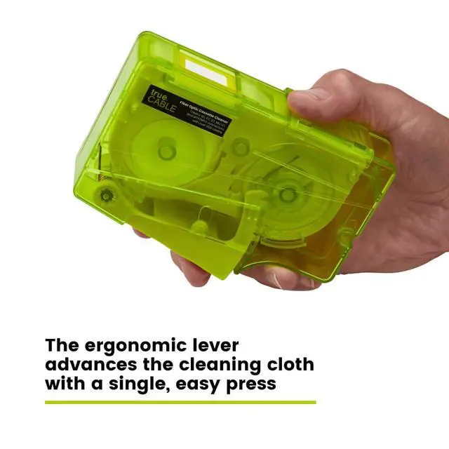 Alt view image 3 of 7 - Fiber Optic Cleaning Cassette, 500+ Cleans, Anti-Static | For LC, SC, ST, FC, MTP/MPO non-pinned female connectors. Professional optical fiber cleaning tool