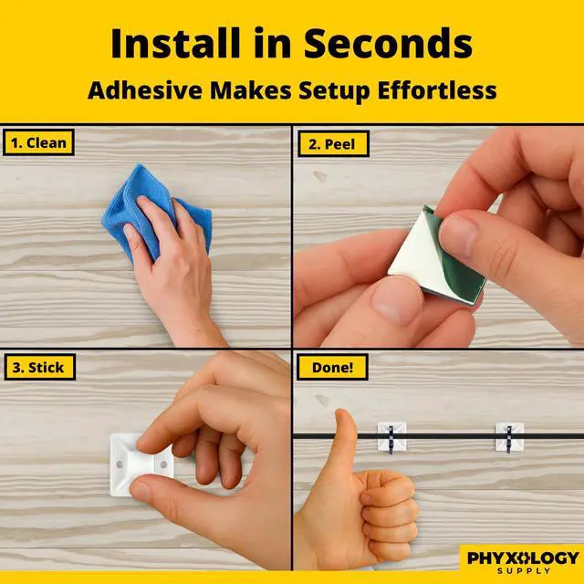 Alt view image 5 of 6 - Super-Adhesive X-Large Cable Tie Mounts 100 Pack For Fast, Frustration-Free Wire Management. Anchor These Zip Tie Bases Tools-Free With Sticky Backs Or Use Screw-Holes For Permanent Hold