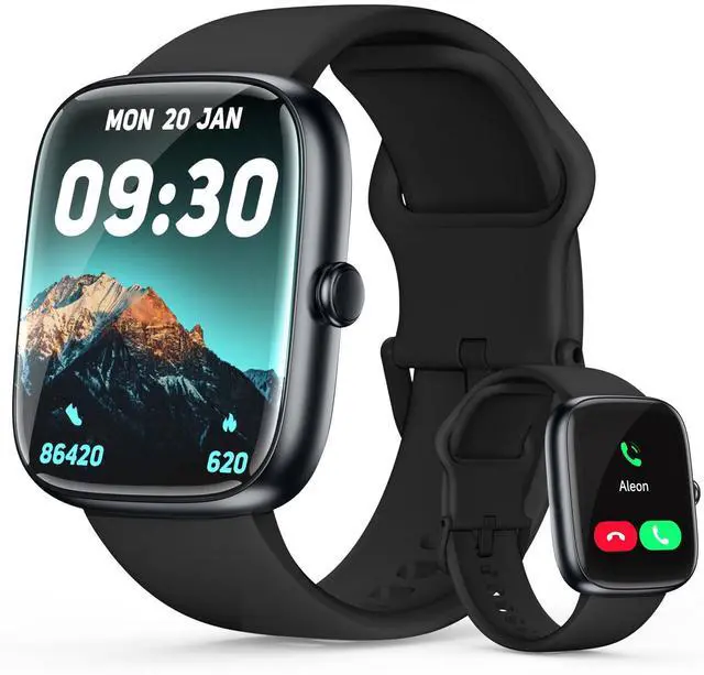 Main image of Smart Watch for Women Men, 1.83" HD Fitness Tracker (Answer/Make Call) with 24/7 Heart Rate/Sleep/SpO2 Monitor, IP68 Waterproof, 100+ Sport Modes Smartwatch for iPhone/Samsung/Android (Black)