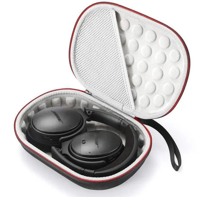 Alt view image 2 of 6 - Hard Case for Bose QuietComfort 35 (Series II), QC35, QC25, QC15 Wireless Headphones Accessories. Travel Carrying Storage Bag - Black