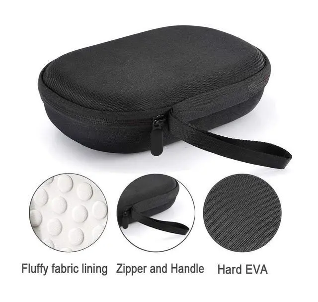 Alt view image 4 of 6 - Hard Case for Bose QuietComfort 35 (Series II), QC35, QC25, QC15 Wireless Headphones Accessories. Travel Carrying Storage Bag - Black