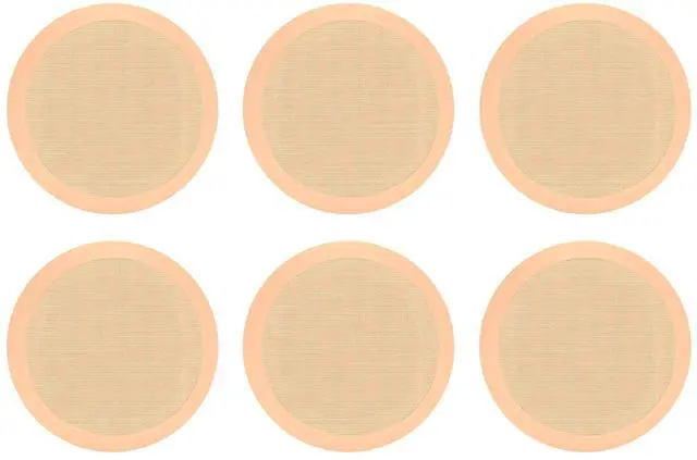 Main image of 8 Pair Speakers, 250W 8" Round Flush Mount in Wall/in Ceiling Home Speakers, PDIC Series, Tan