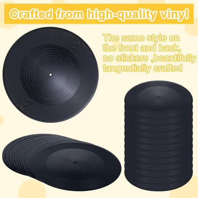 Alt view image 4 of 7 - 20 Pieces 12 Inch Blank Vinyl Records Vintage Fake Records Decorations for Wall Aesthetic Home Studio Room, Discs Hip Hop Rock 70s 80s 90s Retro Decor