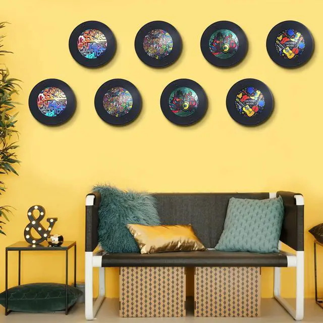 Alt view image 6 of 7 - 20 Pieces 12 Inch Blank Vinyl Records Vintage Fake Records Decorations for Wall Aesthetic Home Studio Room, Discs Hip Hop Rock 70s 80s 90s Retro Decor