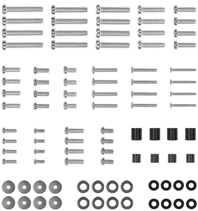 Main image of Universal TV Mounting Hardware Kit - VESA Wall Mount Screws, Washers & Spacers (M4, M5, M6, M8) for TVs and Monitors - Fits 19" to 85" Screens, Compatible with Major TV Brands