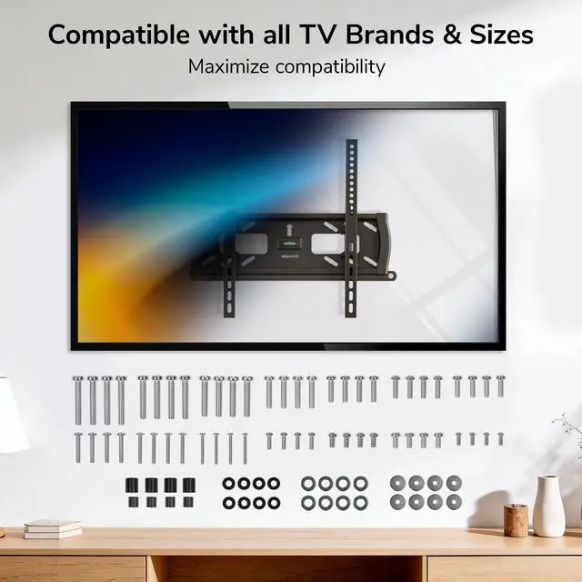 Alt view image 3 of 7 - Universal TV Mounting Hardware Kit - VESA Wall Mount Screws, Washers & Spacers (M4, M5, M6, M8) for TVs and Monitors - Fits 19" to 85" Screens, Compatible with Major TV Brands