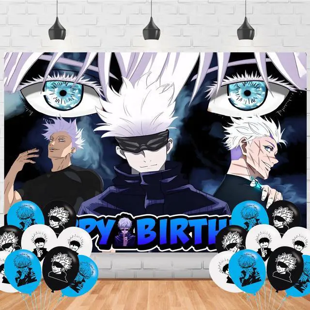 Main image of Satoru Anime Gojo Party Supplies5x3FT,Satoru Anime Gojo Backdrop,Satoru Anime Gojo Theme Happy Birthday Party Banner for Boys and Girls Cartoon Anime Party Decoration