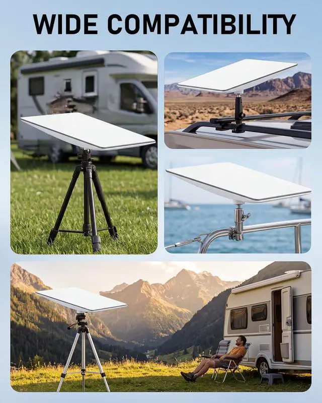 Alt view image 5 of 7 - Starlink Mini Tripod Adapter Mount | 2-in-1 Dual-Sided 1/4" & 3/8" Threads, Fits 2024/2025 Starlink Mini Pipe Adapter for RV, Camping, Outdoor