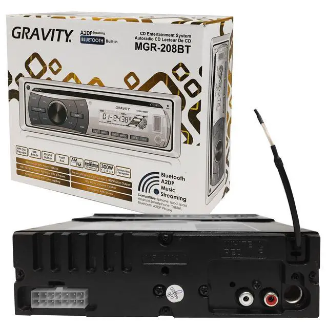 Alt view image 5 of 5 - Gravity MGR-208BT 300W Single Din Marine Boat/Yatch Receiver/CD/SD/USB/Aux/AF/FM/MP3 Player - Work with Bluetooth