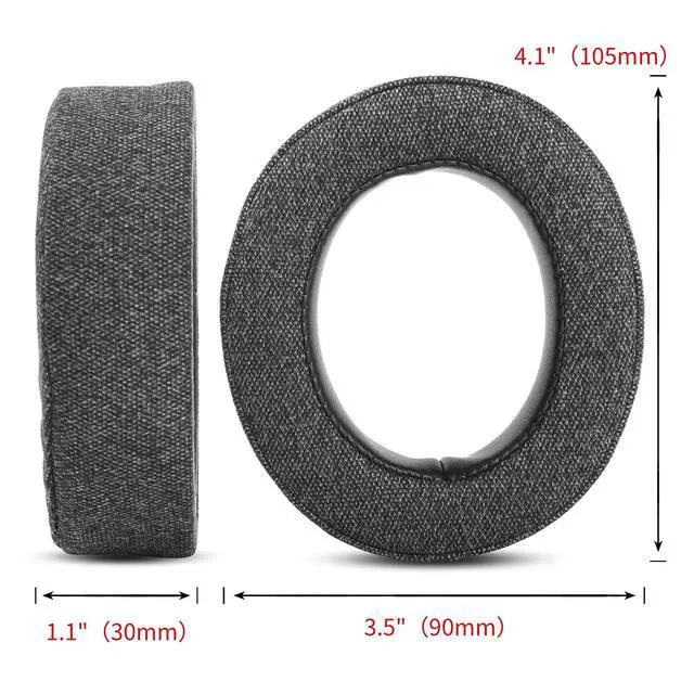 Alt view image 3 of 6 - HS70 Earpads Upgrade Thicker Fabric for Corsair HS70 Pro HS60 HS50 Headsets | Replacement Ear Pads Cushions High Density Noise Isolation Foam - Gray