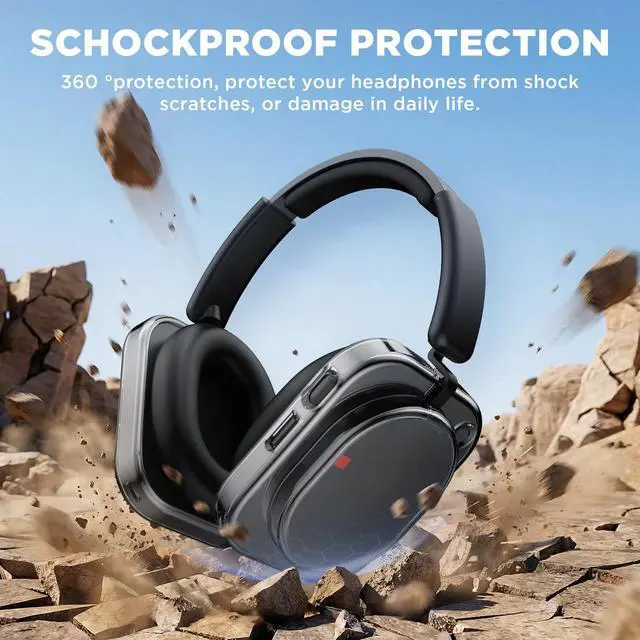 Alt view image 4 of 7 - Shell Case Cover for Nothing Headphone (1) Headphone (Clear) | Clear TPU Protective Cover Compatible with Nothing Headphone (1),Ultra-Thin Drop-Proof Shockproof EarCup Case Cover