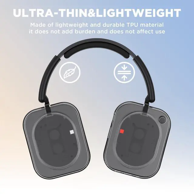 Alt view image 5 of 7 - Shell Case Cover for Nothing Headphone (1) Headphone (Clear) | Clear TPU Protective Cover Compatible with Nothing Headphone (1),Ultra-Thin Drop-Proof Shockproof EarCup Case Cover