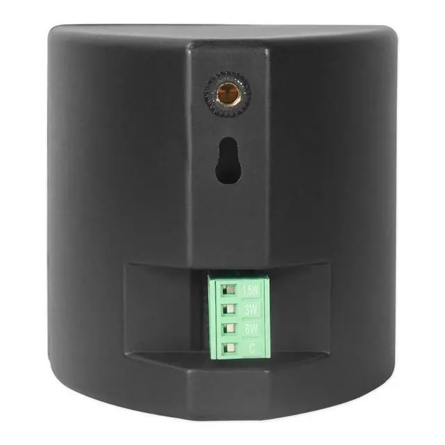 Alt view image 7 of 7 - Cube 70V Black 3.5" Commercial Restaurant Wall Speakers, 4-Pack | 2-Way, 1.5W/3W/6W Selectable Taps, Euro-Block Terminals, 0.5" PEI Tweeter, ABS Cabinet, 360° Rotation, with Mounting Brackets