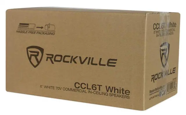 Alt view image 6 of 6 - 4-Pack CCL6T White 70V 6" Commercial Ceiling Speakers, 20-Pack | 10W, 5W, 2.5W Transformer Terminal Connections, Mount Grilles, for PA Announcements, Background Music, Office, Restaurant