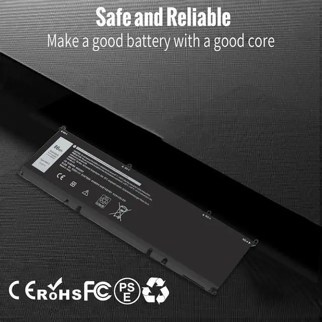 Alt view image 5 of 7 - 15 9500 69KF2 86Wh Battery for Dell Alienware M16 R3 M17 R3 P87F P91F P45E | for XPS 15 9500 9510 9520 for Dell inspiron 16 Plus 7610 7620 for Precision 5550 5560 5570 G7 15 7500 70N2F M59JH
