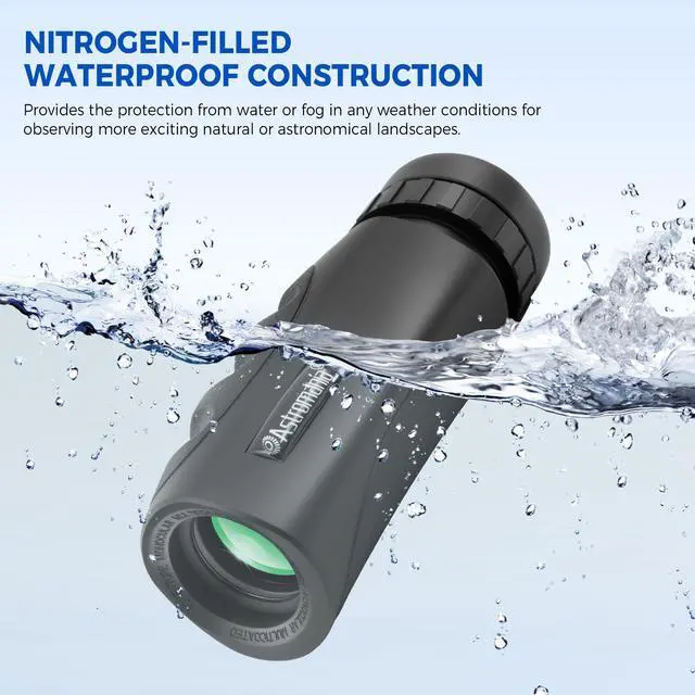 Alt view image 6 of 7 - 10x25 Monocular Compact Multi-Coated BAK7 Prism&Twist-Up Eyecup | Waterproof Fogproof Shockproof for Camping Wildlife,Multi-Coated Optics,Rubber Armor,Non-Slip Grip,Lightweight & Portable
