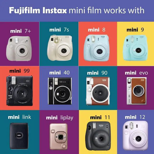 Alt view image 7 of 7 - Instax Mini Instant Film Twin Pack 20 Sheets Bundle with 20 Decorative Sticker Frames and Camera Lens Cleaning Cloth Perfect for Scrapbooks, Parties, and Gifts