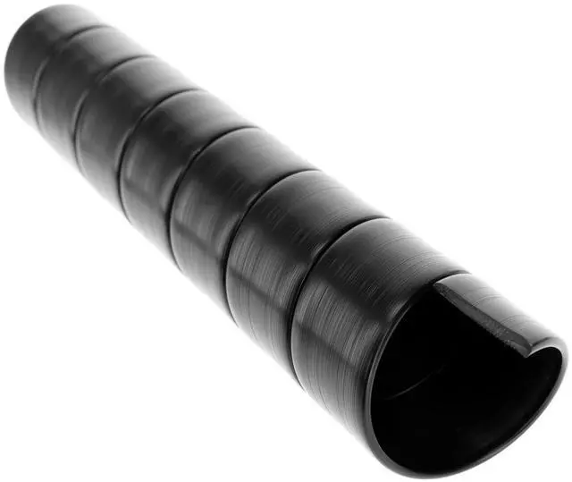 Alt view image 2 of 6 - Caplugs SPPC Series Safeplast Pre-Cut Spiral Wrap, Hose & Cable Protector, Black HD-PE, 0.50" OD x 25' Pre-Cut Length, Hydraulic & Pneumatic Hoses (12PC25bk)
